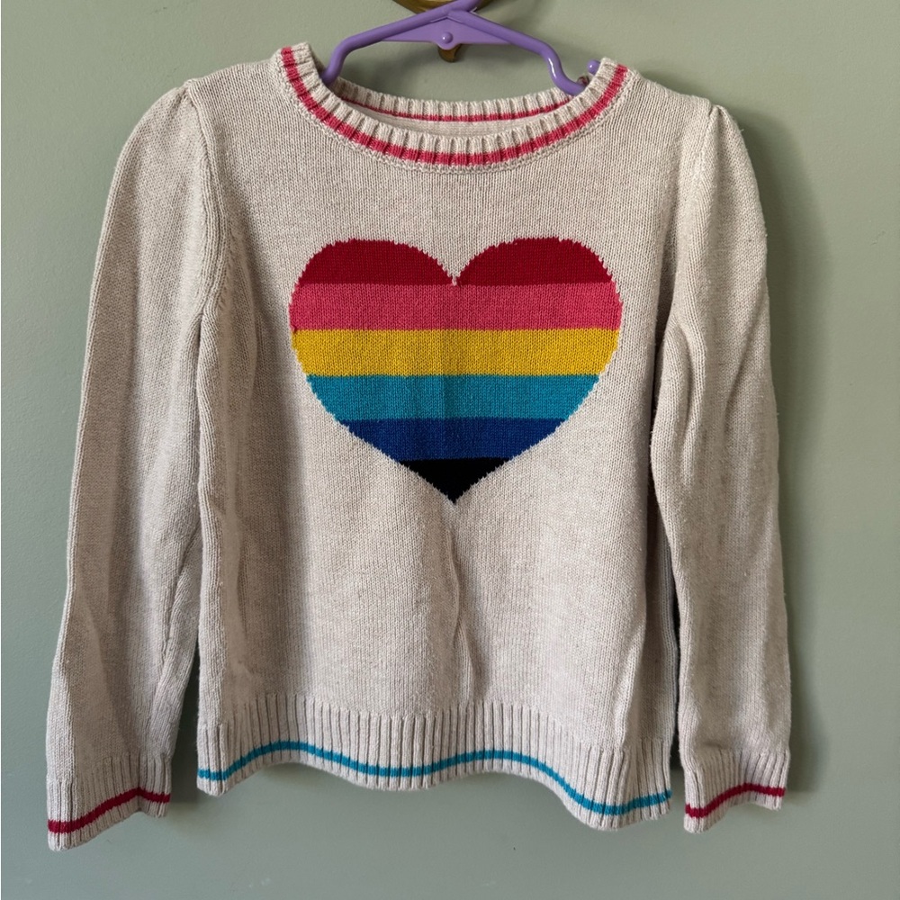 GAP Toddler Sweater with Red and Cream Stripes